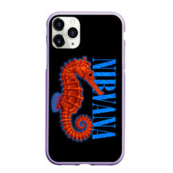 Чехол iPhone 11 Pro матовый NIRVANA SEAHORSE, цвет: 3D-светло-сиреневый