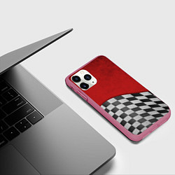Чехол iPhone 11 Pro матовый Финиш, цвет: 3D-малиновый — фото 2