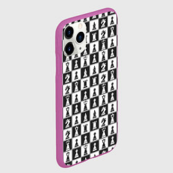 Чехол iPhone 11 Pro матовый Шахматы Шахматные Фигуры, цвет: 3D-фиолетовый — фото 2