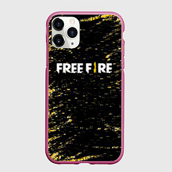 Чехол iPhone 11 Pro матовый Garena free fire,, цвет: 3D-малиновый