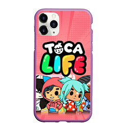 Чехол iPhone 11 Pro матовый Toca Life, цвет: 3D-фиолетовый