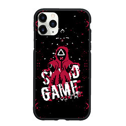 Чехол iPhone 11 Pro матовый SQUID GAME ИГРА В КАЛЬМАРА БРЫЗГИ КРАСОК,, цвет: 3D-черный