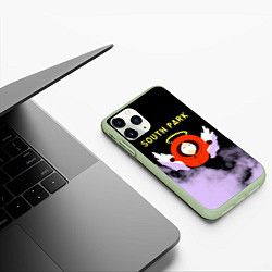Чехол iPhone 11 Pro матовый Кенни реально умер Южный парк, цвет: 3D-салатовый — фото 2