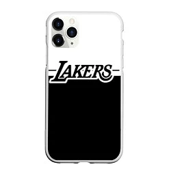 Чехол iPhone 11 Pro матовый Kobe Bryant - Los Angeles Lakers, цвет: 3D-белый
