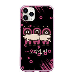 Чехол iPhone 11 Pro матовый Игра в кальмара КАЛЬМАР,, цвет: 3D-розовый
