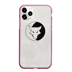 Чехол iPhone 11 Pro матовый Лунные волки ранний лого цвет легиона, цвет: 3D-малиновый