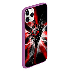 Чехол iPhone 11 Pro матовый Berserk разряд молнии, цвет: 3D-фиолетовый — фото 2