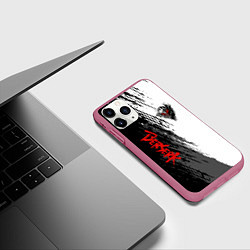 Чехол iPhone 11 Pro матовый Берсерк чёрной маска, цвет: 3D-малиновый — фото 2