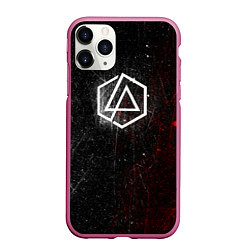 Чехол iPhone 11 Pro матовый Linkin Park Logo Линкин Парк, цвет: 3D-малиновый