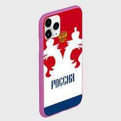 Чехол iPhone 11 Pro матовый Russia Team, цвет: 3D-фиолетовый — фото 2