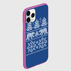 Чехол iPhone 11 Pro матовый Север, цвет: 3D-фиолетовый — фото 2