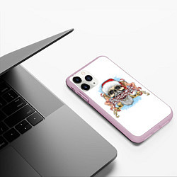 Чехол iPhone 11 Pro матовый Merry Christmas секси, цвет: 3D-розовый — фото 2