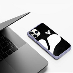 Чехол iPhone 11 Pro матовый DESTINY 2 LOGO WHITE, цвет: 3D-светло-сиреневый — фото 2