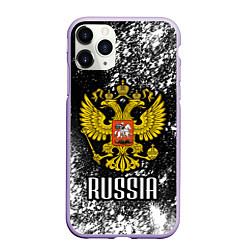 Чехол iPhone 11 Pro матовый Russia, цвет: 3D-светло-сиреневый