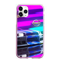 Чехол iPhone 11 Pro матовый NISSAN GT-R SKYLINE, цвет: 3D-розовый