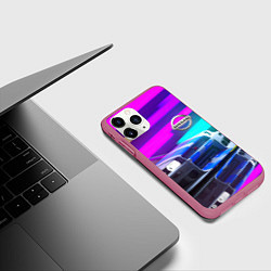 Чехол iPhone 11 Pro матовый NISSAN GT-R SKYLINE, цвет: 3D-малиновый — фото 2