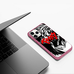 Чехол iPhone 11 Pro матовый БЕРСЕРК РИСУНОК BERSERK, цвет: 3D-малиновый — фото 2