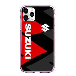 Чехол iPhone 11 Pro матовый SUZUKI СУЗУКИ RED LOGO, цвет: 3D-розовый