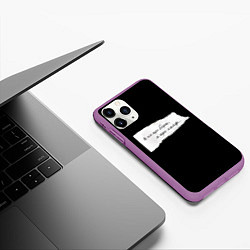 Чехол iPhone 11 Pro матовый Я не про борщ, цвет: 3D-фиолетовый — фото 2