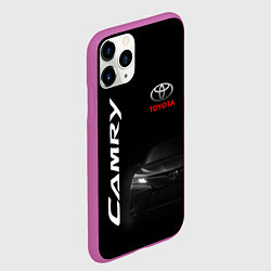 Чехол iPhone 11 Pro матовый Черная Тойота Камри, цвет: 3D-фиолетовый — фото 2