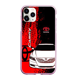 Чехол iPhone 11 Pro матовый Camry Toyota glitch, цвет: 3D-розовый