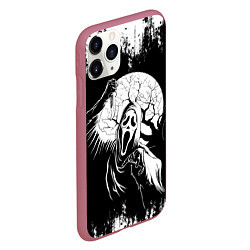 Чехол iPhone 11 Pro матовый Крик Хэллоуин Хоррор Scream Halloween, цвет: 3D-малиновый — фото 2