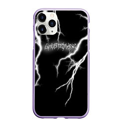 Чехол iPhone 11 Pro матовый GHOSTEMANE Lightning Гостмейн Молния Надпись, цвет: 3D-светло-сиреневый