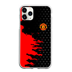 Чехол iPhone 11 Pro матовый МАНЧЕСТЕР ЮНАЙТЕД FCMU MANCHESTER UNITED RED DEVIL, цвет: 3D-белый