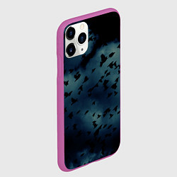 Чехол iPhone 11 Pro матовый Flock of birds, цвет: 3D-фиолетовый — фото 2