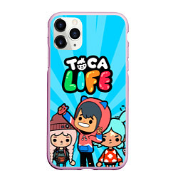 Чехол iPhone 11 Pro матовый Toca Life: Friends, цвет: 3D-розовый