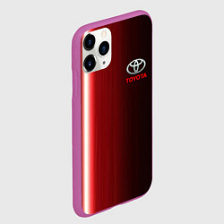 Чехол iPhone 11 Pro матовый Toyota В полоску, цвет: 3D-фиолетовый — фото 2