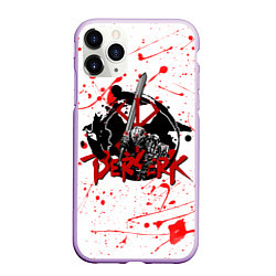 Чехол iPhone 11 Pro матовый BERSERK брызги краски, цвет: 3D-сиреневый