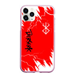 Чехол iPhone 11 Pro матовый BERSERK logo, цвет: 3D-розовый