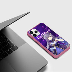 Чехол iPhone 11 Pro матовый КЭ ЦИН KEQING, цвет: 3D-малиновый — фото 2