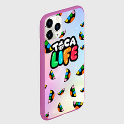Чехол iPhone 11 Pro матовый Toca Life: Smile Logo, цвет: 3D-фиолетовый — фото 2