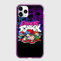 Чехол iPhone 11 Pro матовый FRIDAY NIGHT FUNKIN NEON GRAFFITI, цвет: 3D-фиолетовый