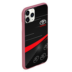 Чехол iPhone 11 Pro матовый ТОЙОТА TOYOTA RED LINES, цвет: 3D-малиновый — фото 2