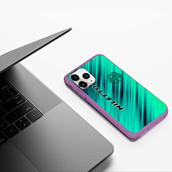 Чехол iPhone 11 Pro матовый Нилетто Niletto лого, цвет: 3D-фиолетовый — фото 2