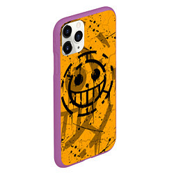 Чехол iPhone 11 Pro матовый ONE PIECE ПИРАТЫ ЛОГО, цвет: 3D-фиолетовый — фото 2