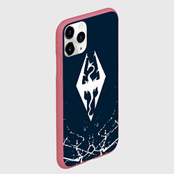 Чехол iPhone 11 Pro матовый THE ELDER SCROLLS SKYRIM ЭМБЛЕМА ДРАКОНА, цвет: 3D-малиновый — фото 2