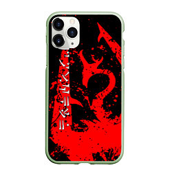 Чехол iPhone 11 Pro матовый TES RED DRAGON, FUS RO DAH SYMBOL, цвет: 3D-салатовый