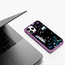 Чехол iPhone 11 Pro матовый The Prodigy паук, цвет: 3D-фиолетовый — фото 2