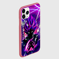 Чехол iPhone 11 Pro матовый Гоку Блек Anime Dragon Ball Super Saiyan, цвет: 3D-малиновый — фото 2