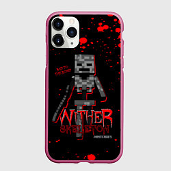 Чехол iPhone 11 Pro матовый WITHER SKELETON, цвет: 3D-малиновый