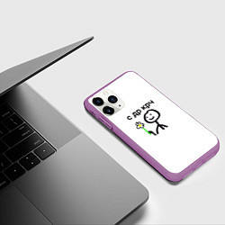 Чехол iPhone 11 Pro матовый НУ С ДР, цвет: 3D-фиолетовый — фото 2