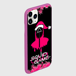 Чехол iPhone 11 Pro матовый Squid Game : Игра в кальмара : СНЕЖИНКИ, цвет: 3D-фиолетовый — фото 2