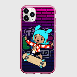 Чехол iPhone 11 Pro матовый TOCA LIFE WORLD ТОКА ЛАЙФ ВОРЛД РИТА RITA, цвет: 3D-малиновый