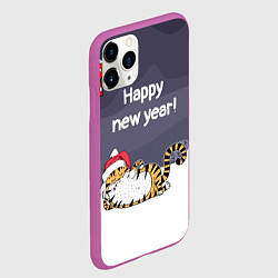 Чехол iPhone 11 Pro матовый Happy New Year 2022 Тигр, цвет: 3D-фиолетовый — фото 2