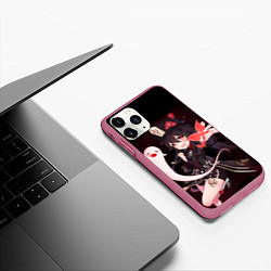 Чехол iPhone 11 Pro матовый HU TAO ХУ ТАО, цвет: 3D-малиновый — фото 2