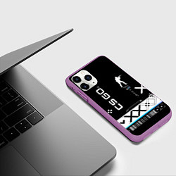 Чехол iPhone 11 Pro матовый Поток информации СS:GO, цвет: 3D-фиолетовый — фото 2